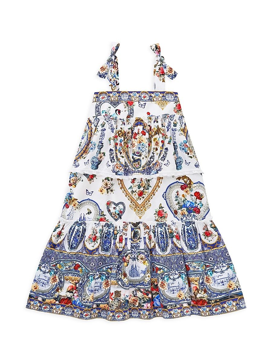 Little Girl's & Girl's Tiered Maxi Dress - The Pottery Parlour - Size 10