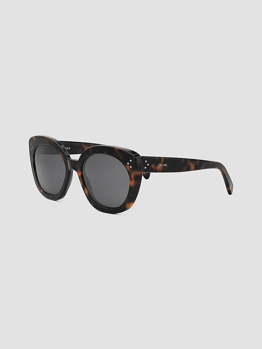 CELINE Women's Three Dots 56MM Butterfly Sunglasses - Dark Grey Havana