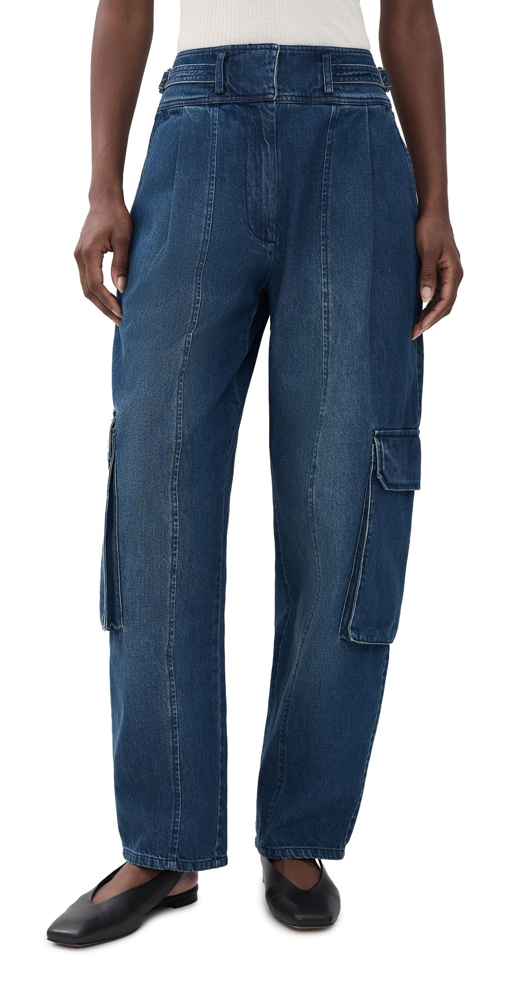 Apiece Apart Belle Whistle Cargo Jeans Bluey 12