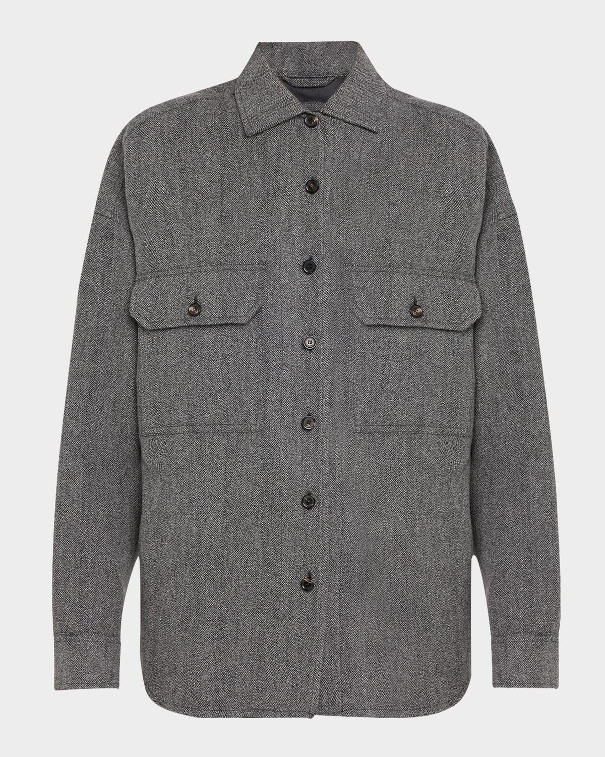 Darby Button Down Wool Cashmere Overshirt