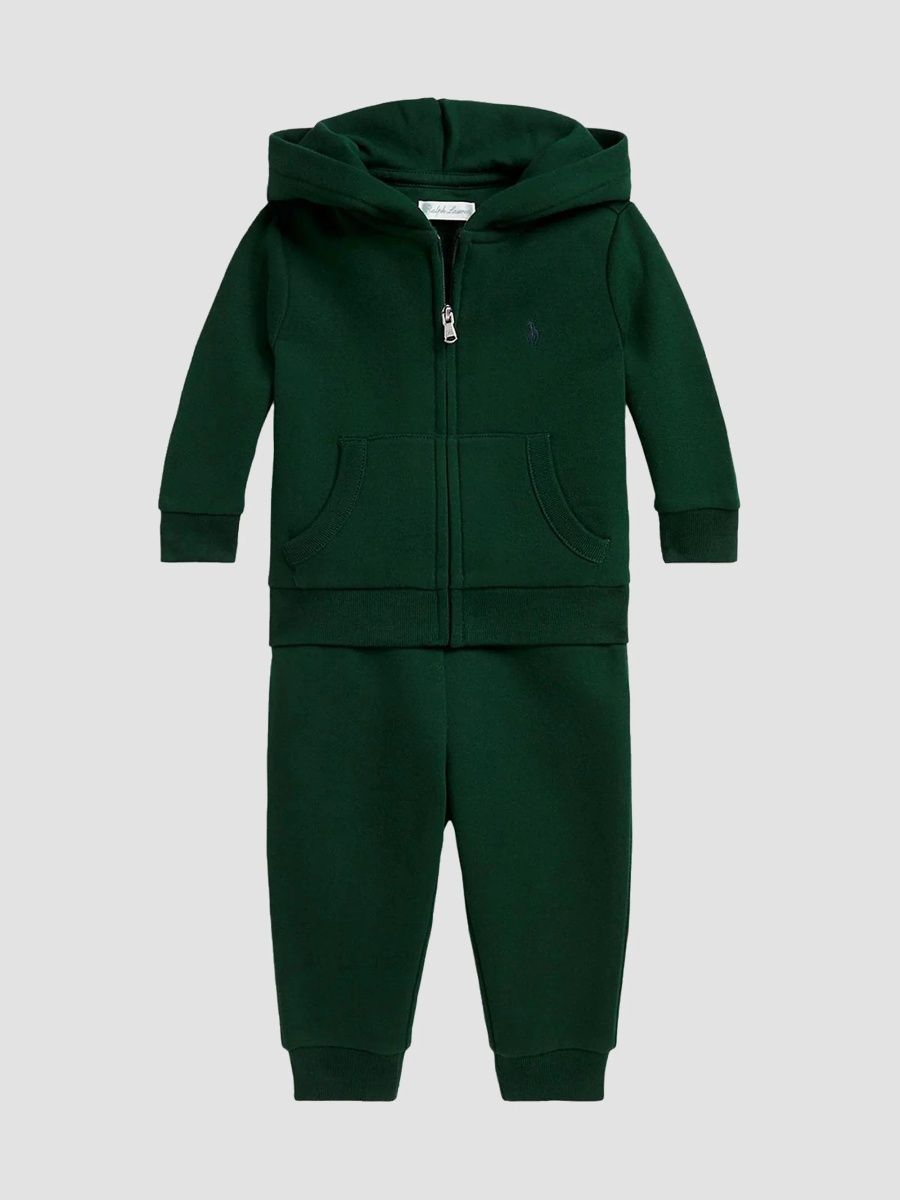 Polo Ralph Lauren Boy's Baby Boy's Cotton Fleece Hoodie & Pant Set - Moss Agate - Size 9 Months