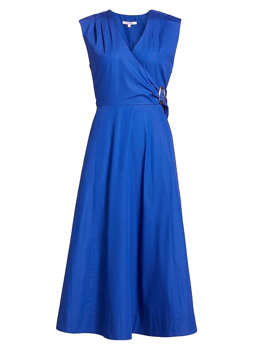 Women's Aimee Wrap Midi-Dress - Topaz - Size 6