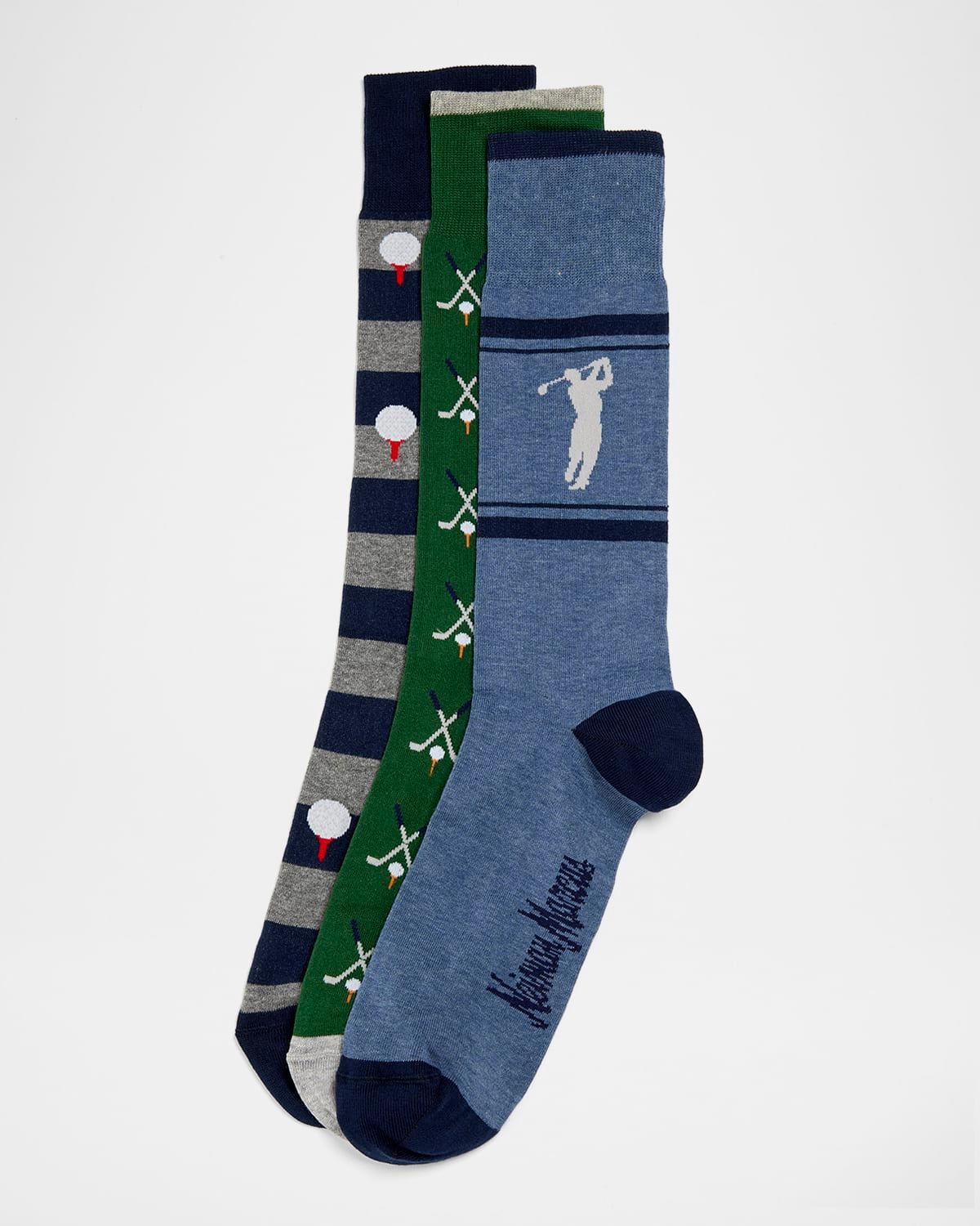 Men & apos;s Golf 3-Pack Crew Socks, Boxed Gift Set