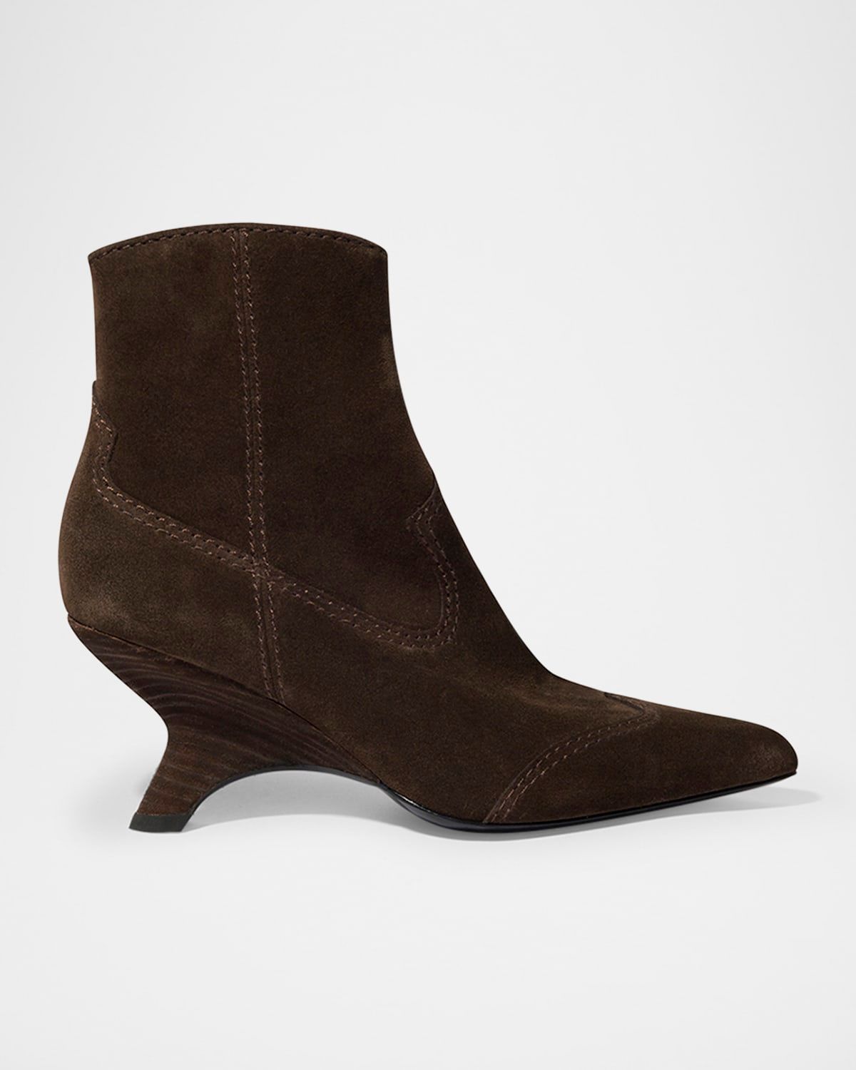 Shadow Suede Western Booties