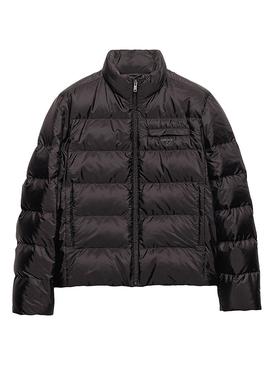 Men's Medium-Weight Re-Nylon Down Jacket - Black - Size 50