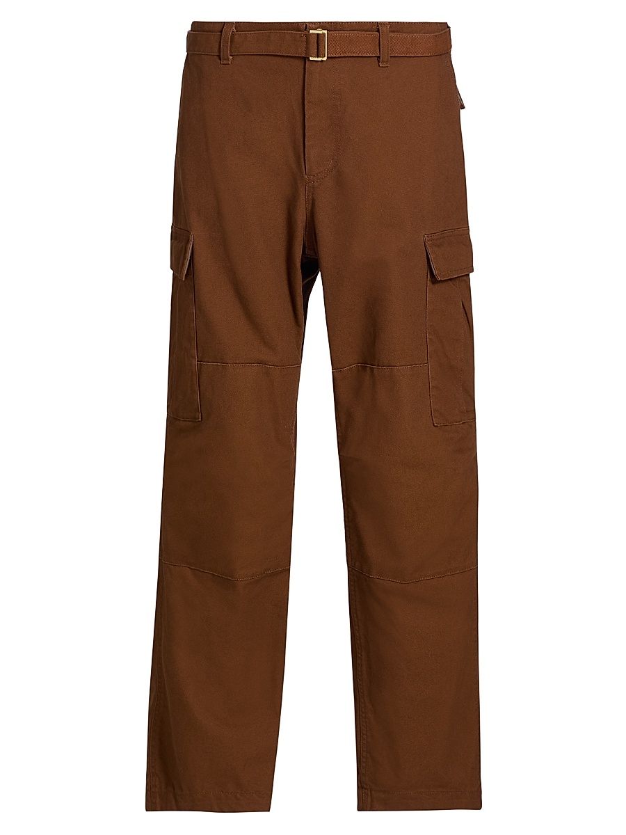 Men's Sacai x Carhartt WIP Duck Cargo Cotton Pants - Dark Beige - Size XL