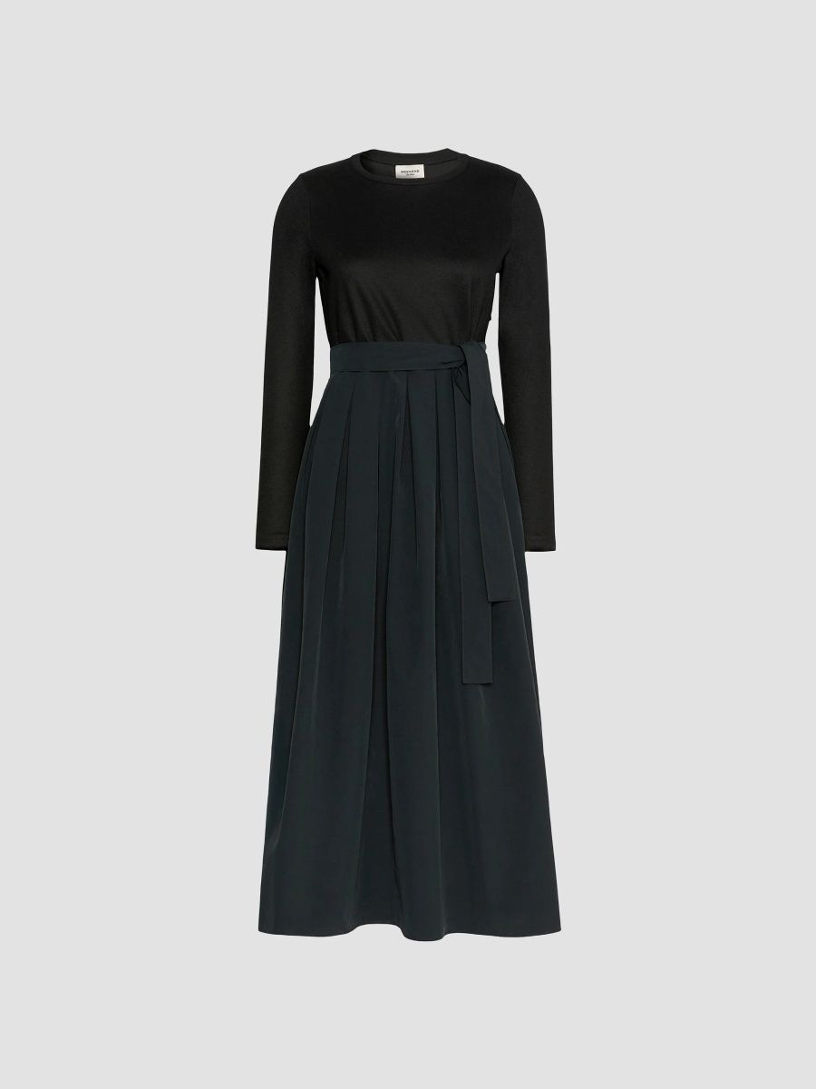 Weekend Max Mara Women's Jacquard Jersey and Taffeta Dress - Black - Size XL
