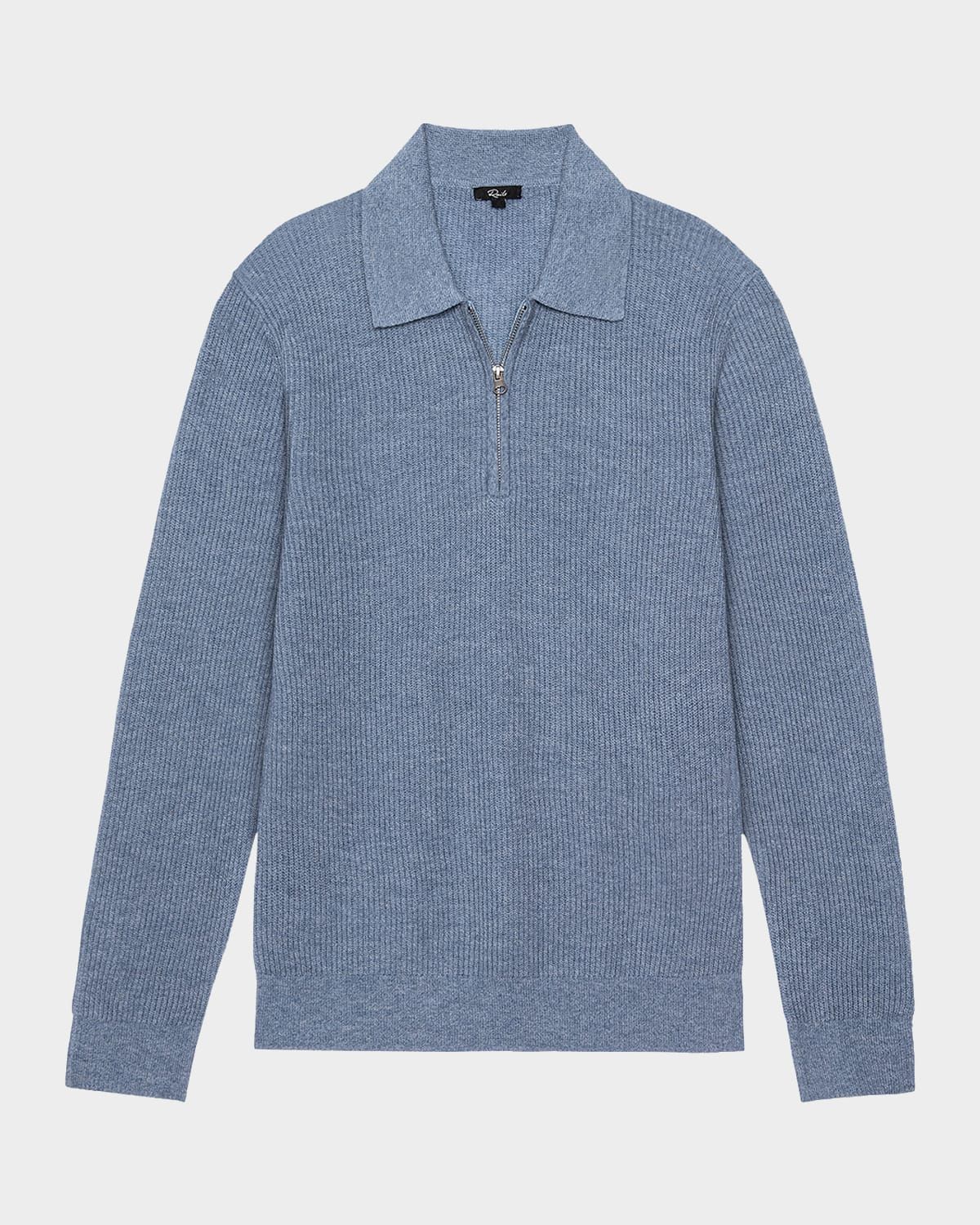 Men & apos;s Monty Wool Rib Quarter-Zip Sweater