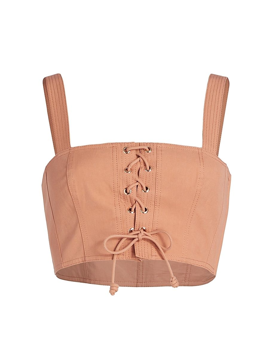 Women's Isla Lace-Up Crop Top - Sedona - Size 10