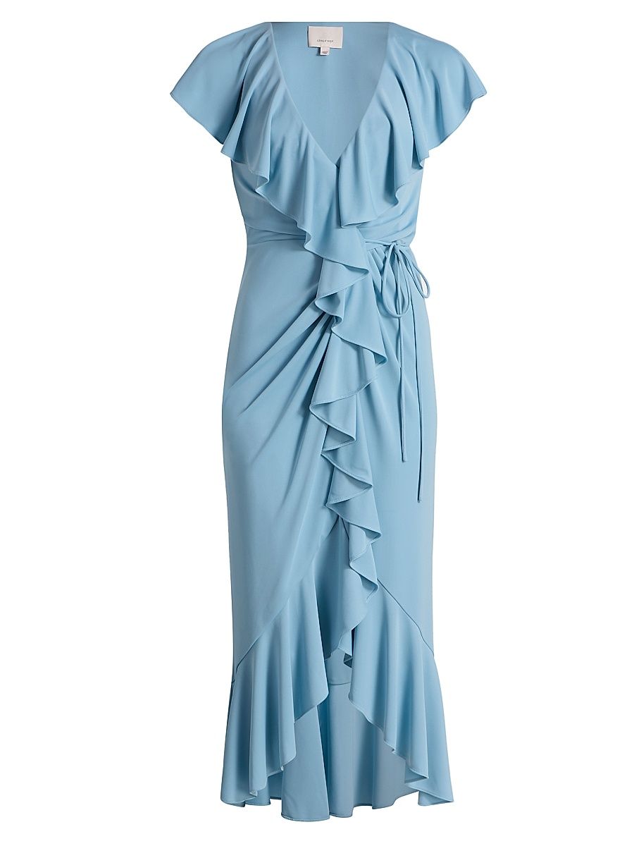 Women's Malak Ruffle Wrap Dress - Bluebell - Size 16