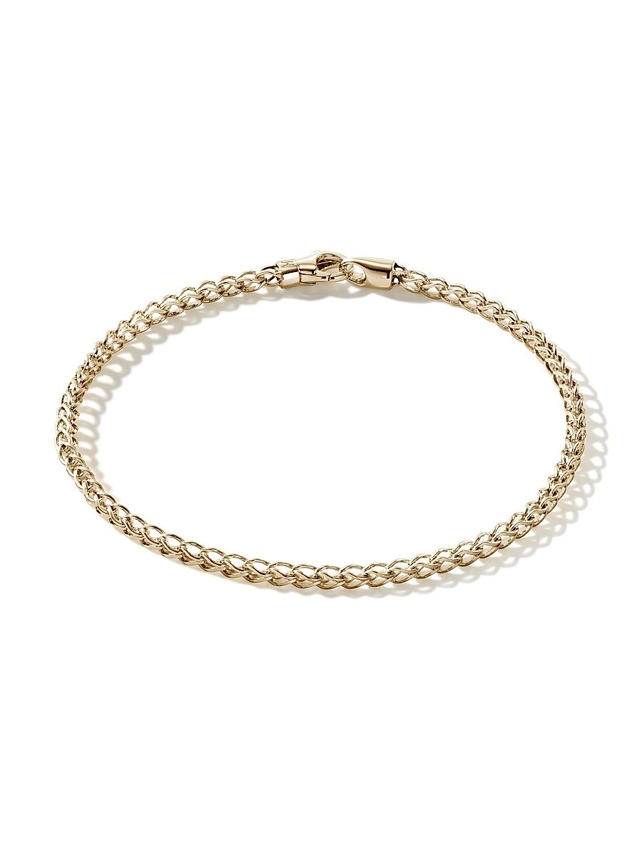 Men's 14K Yellow Gold Surf Chain Bracelet - Gold - Size Small