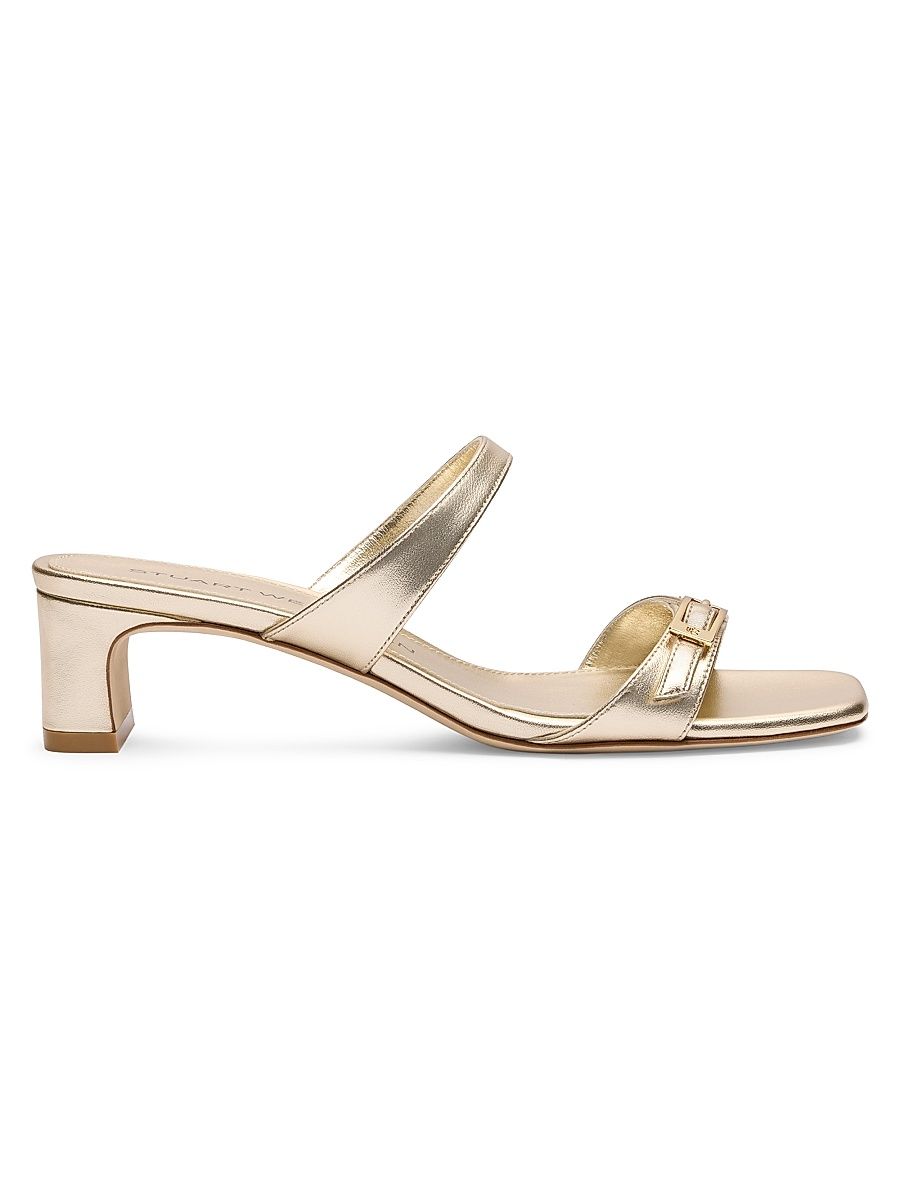 Women's Baby Babette Leather Sandals - Light Gold - Size 9.5