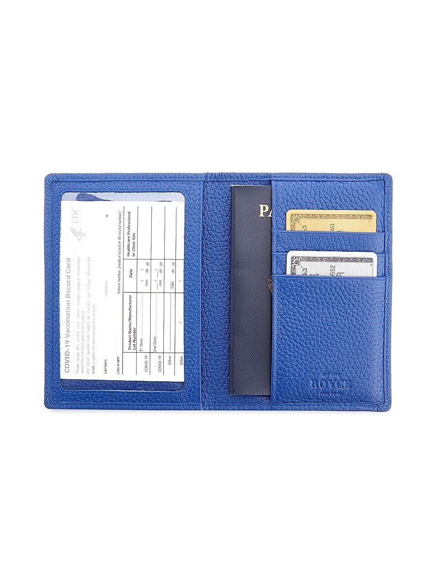 Men's RFID-Blocking Vaccine Card Case - Cobalt