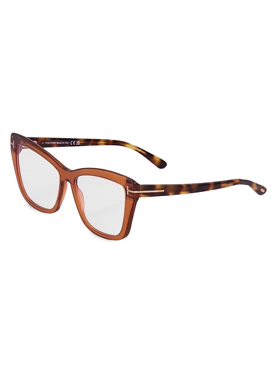 Women's 55MM Blue-Block Cat-Eye Eyeglasses - Dbrno