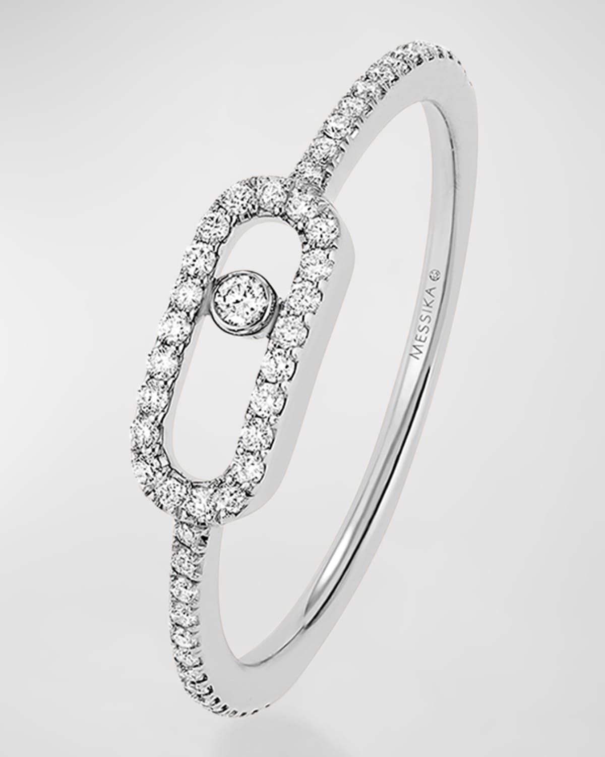 MOVE UNO 18K WHITE GOLD DIAMOND PAVÉ RING