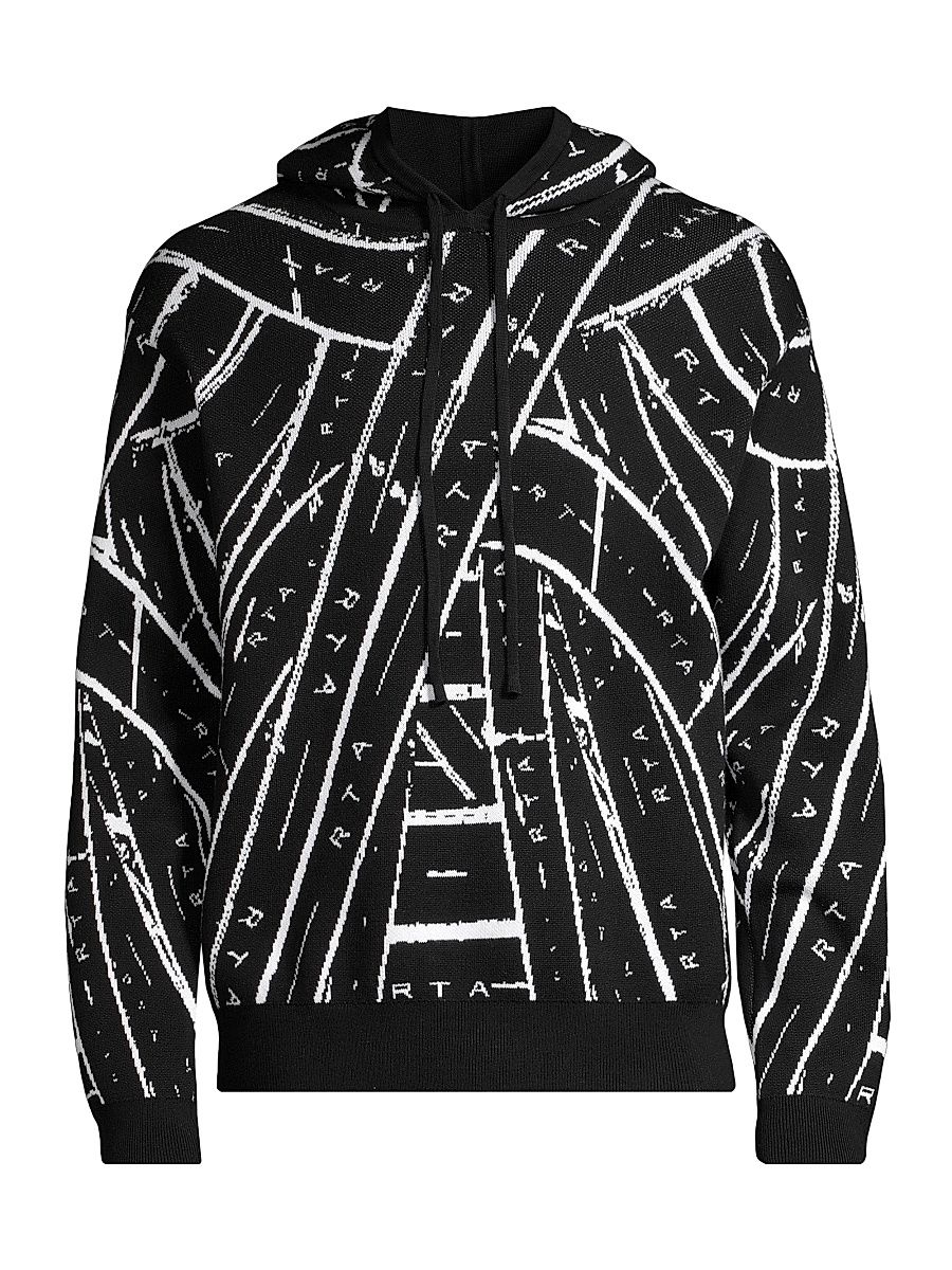Men's Crossroad Knit Hoodie - Black - Size Large