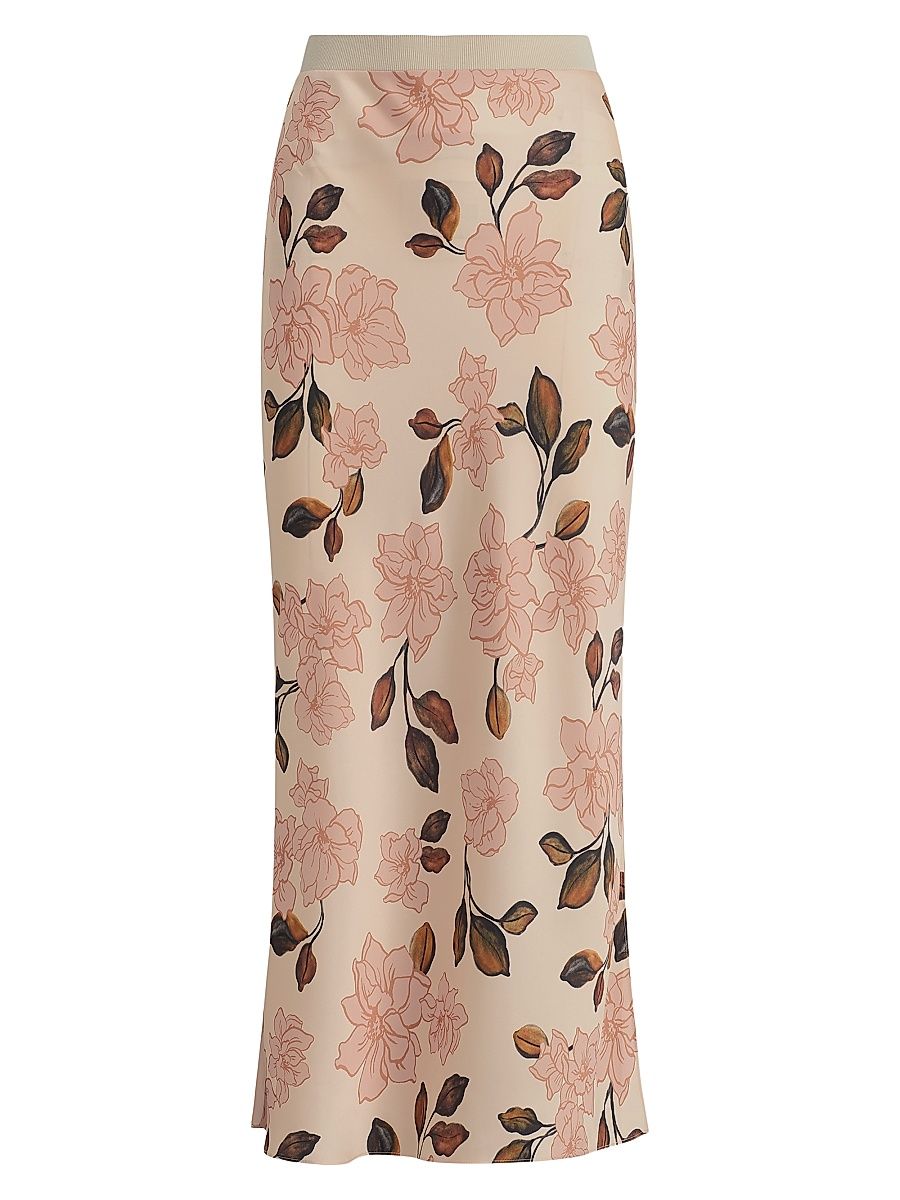 Women's Josie Floral Maxi Skirt - Bare Roses - Size XL