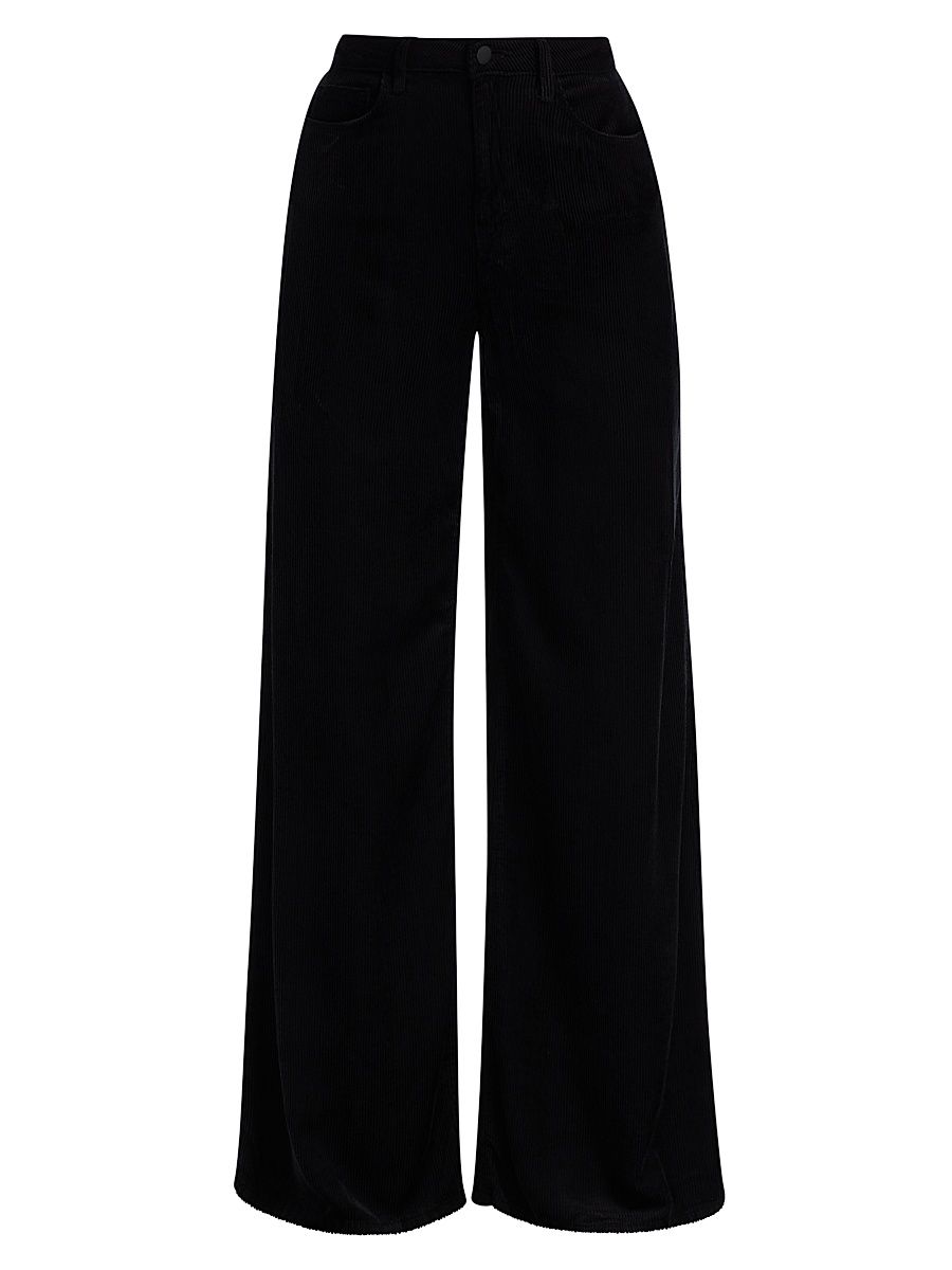 Women's Quincy High-Rise Wide-Leg Jeans - Black - Size 31