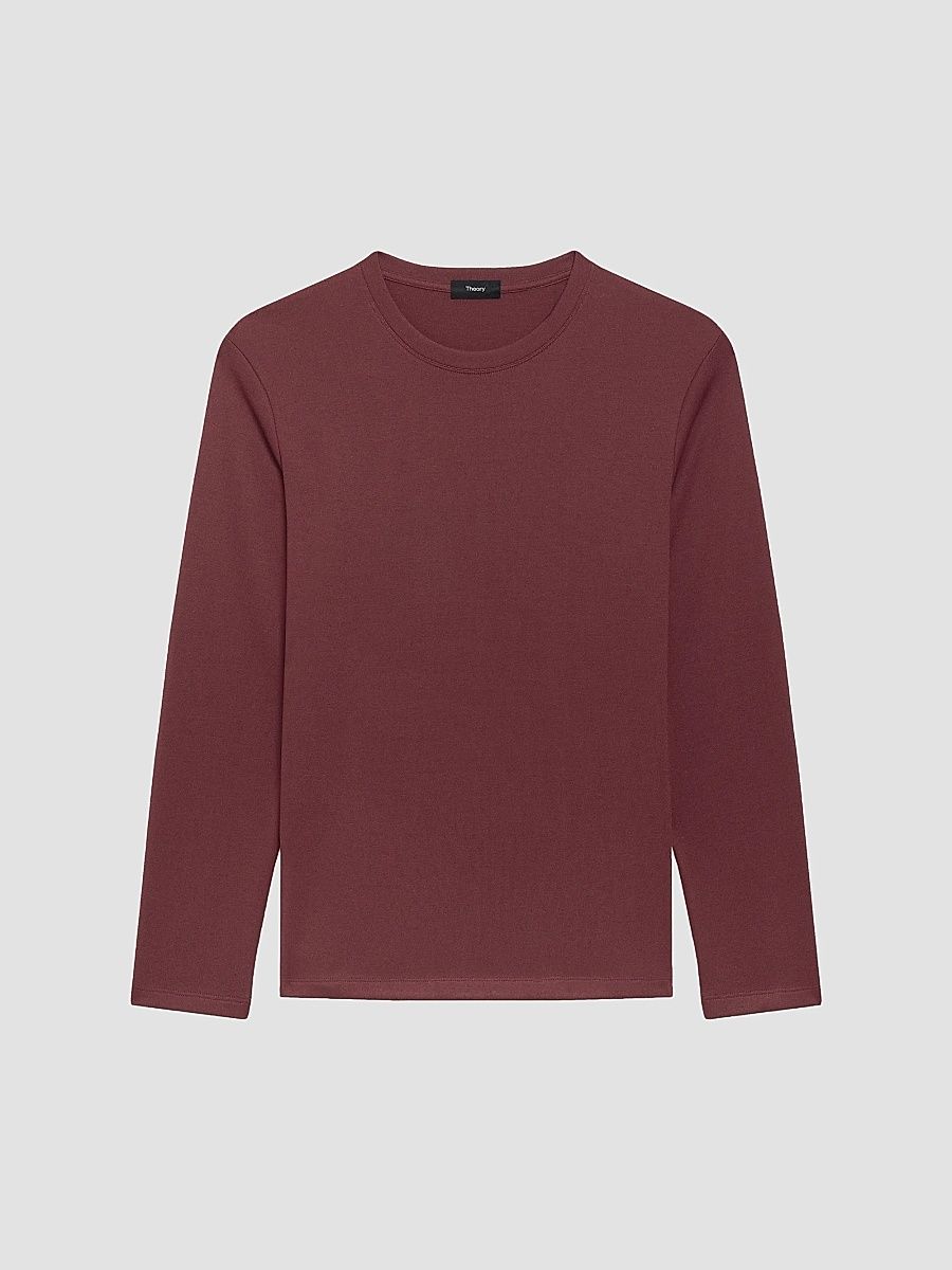 Theory Men's Essential Long-Sleeved Crewneck T-Shirt - Baltic - Size XXL
