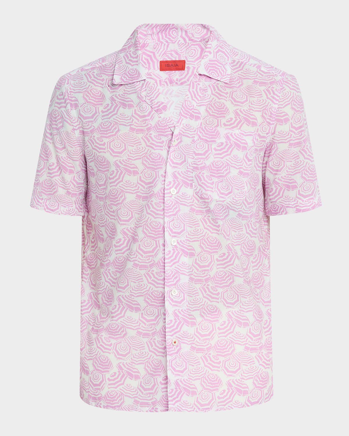Men & apos;s Cotton Umbrella-Print Camp Shirt