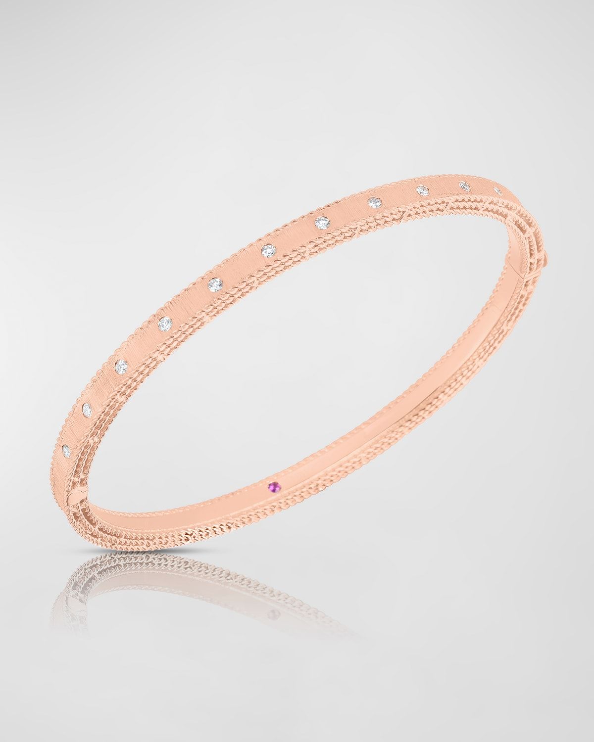 Princess 18k Rose Gold Diamond Bangle