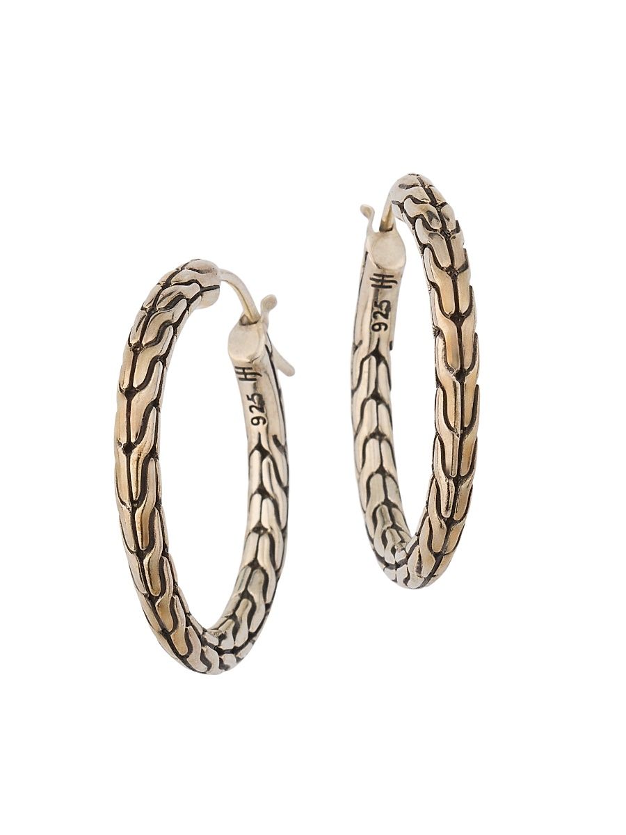 Women's JH Essentials 18K-Gold-Plated Hoop Earrings