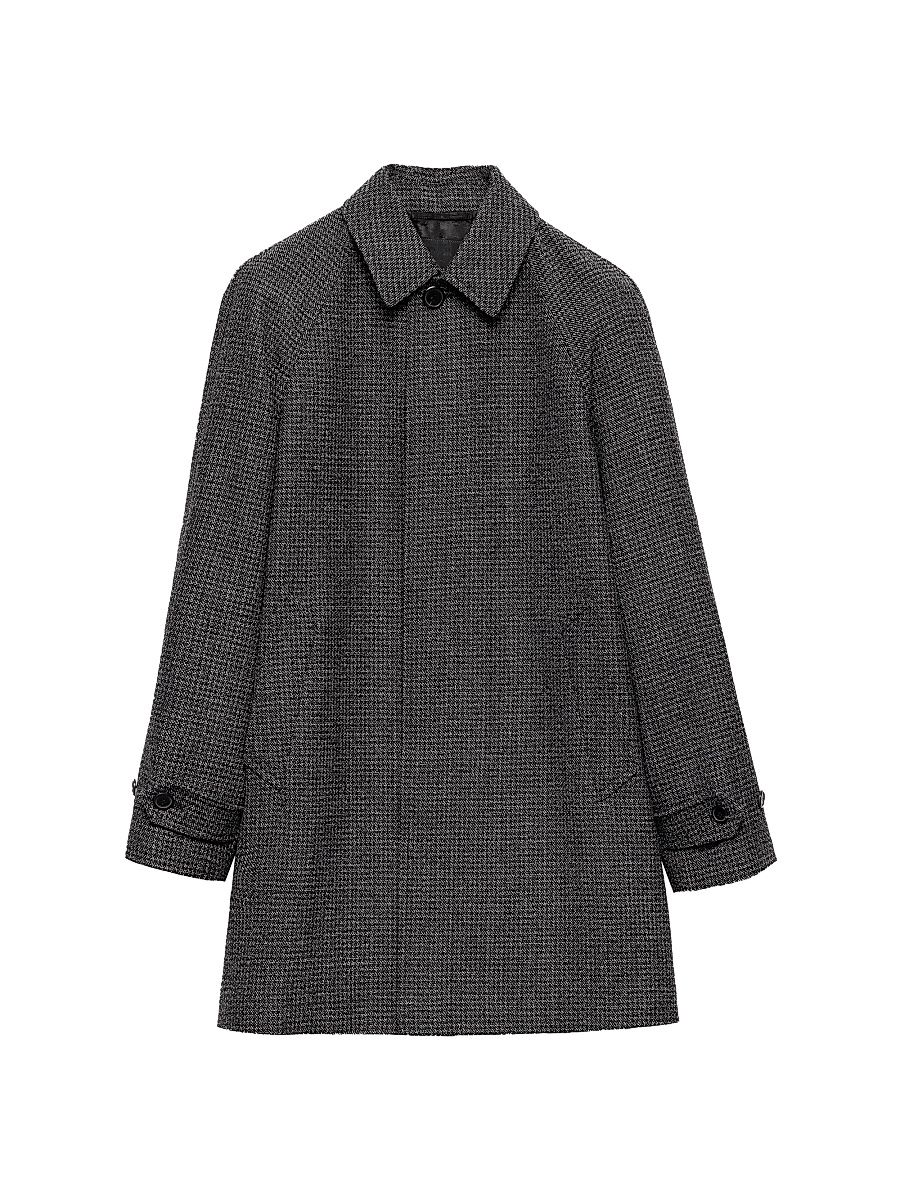 Men's Wool Coat - Black - Size 40