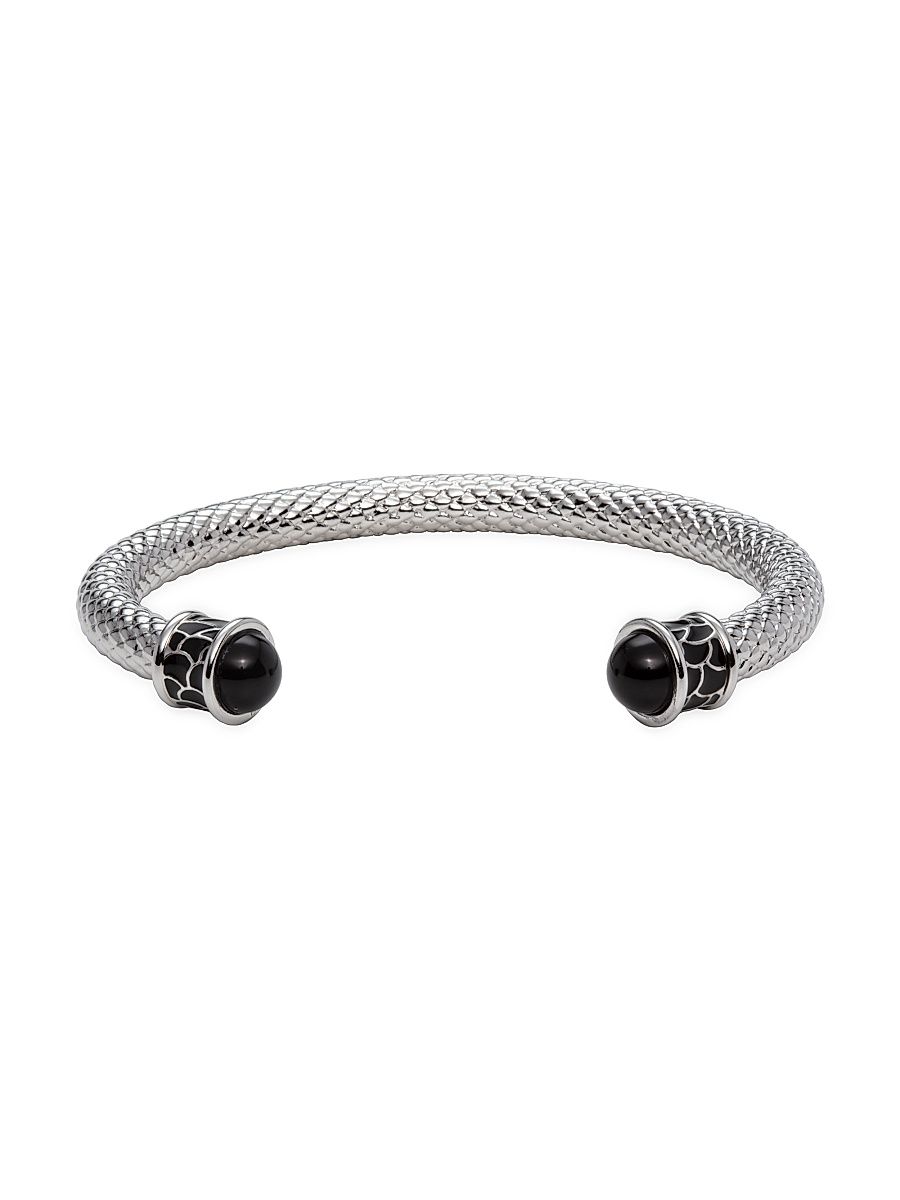 Women's Salamander Torque Bangle - Black Palladium