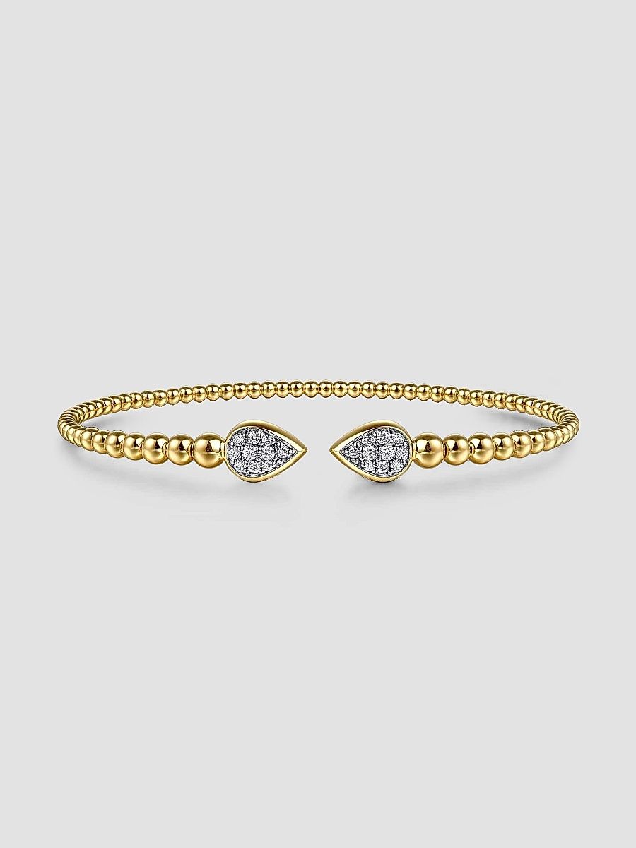 Gabriel & Co Women's Bujukan 14K Yellow Gold & 0.25 TCW Diamond Bangle - Yellow Gold