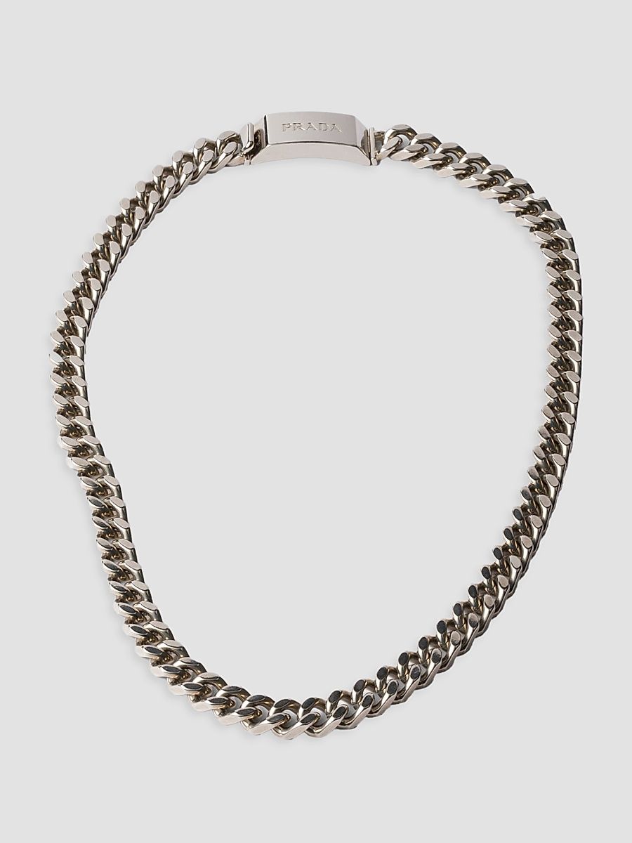 Men's Silver Chain Necklace - Silver