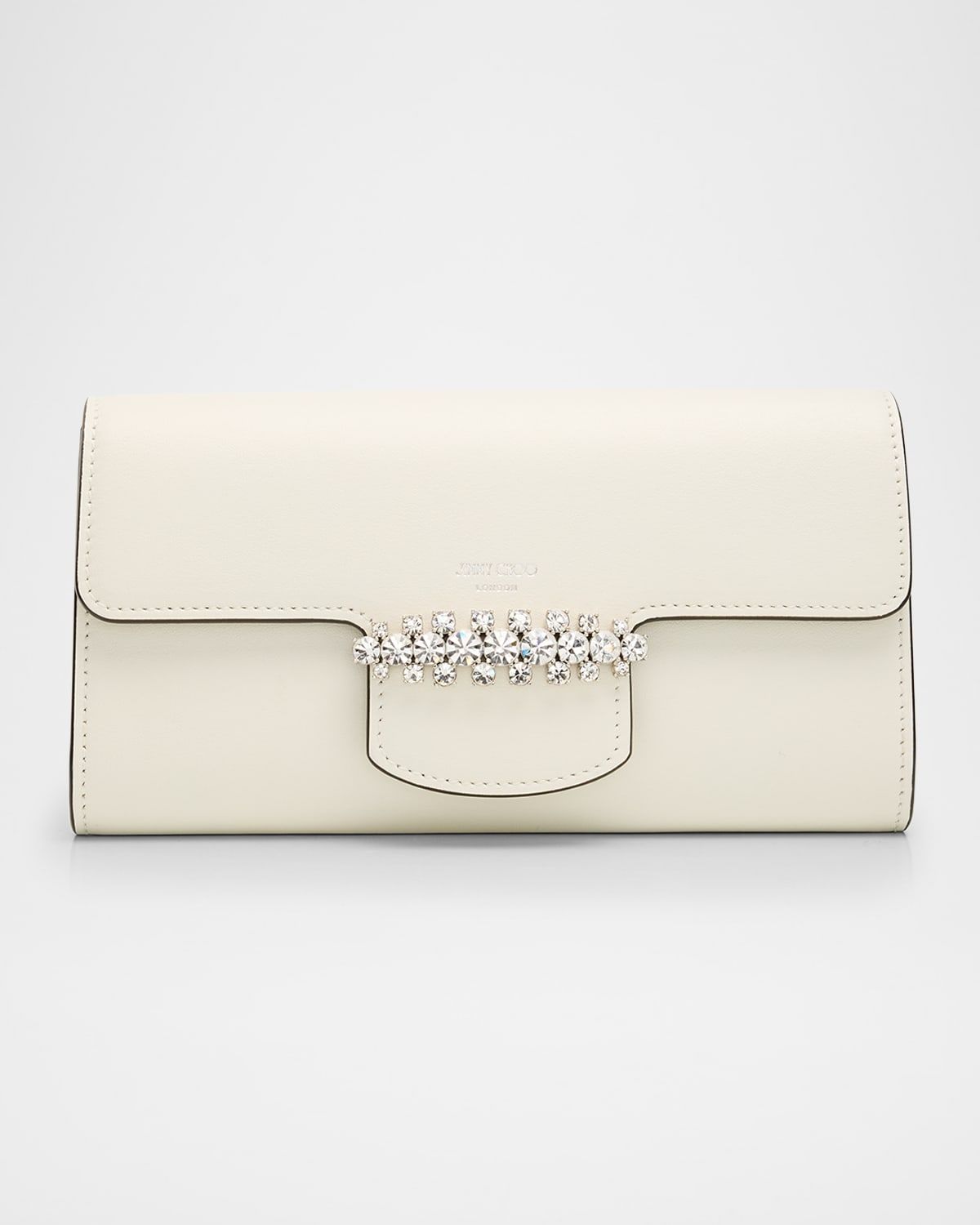 Bing Crystal-Embellished Wallet with Chain