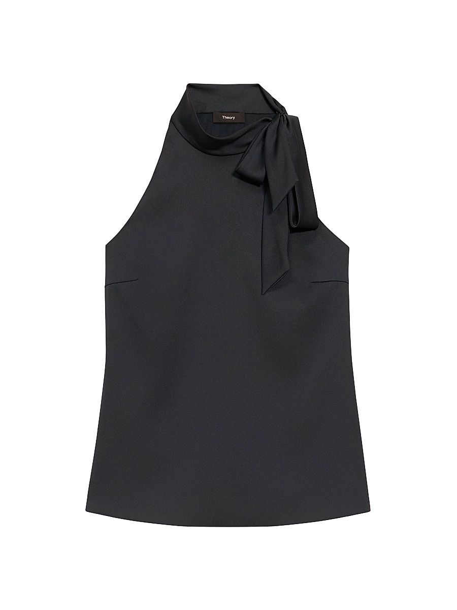 Women's Side-Tie Halter Top - Black - Size Small