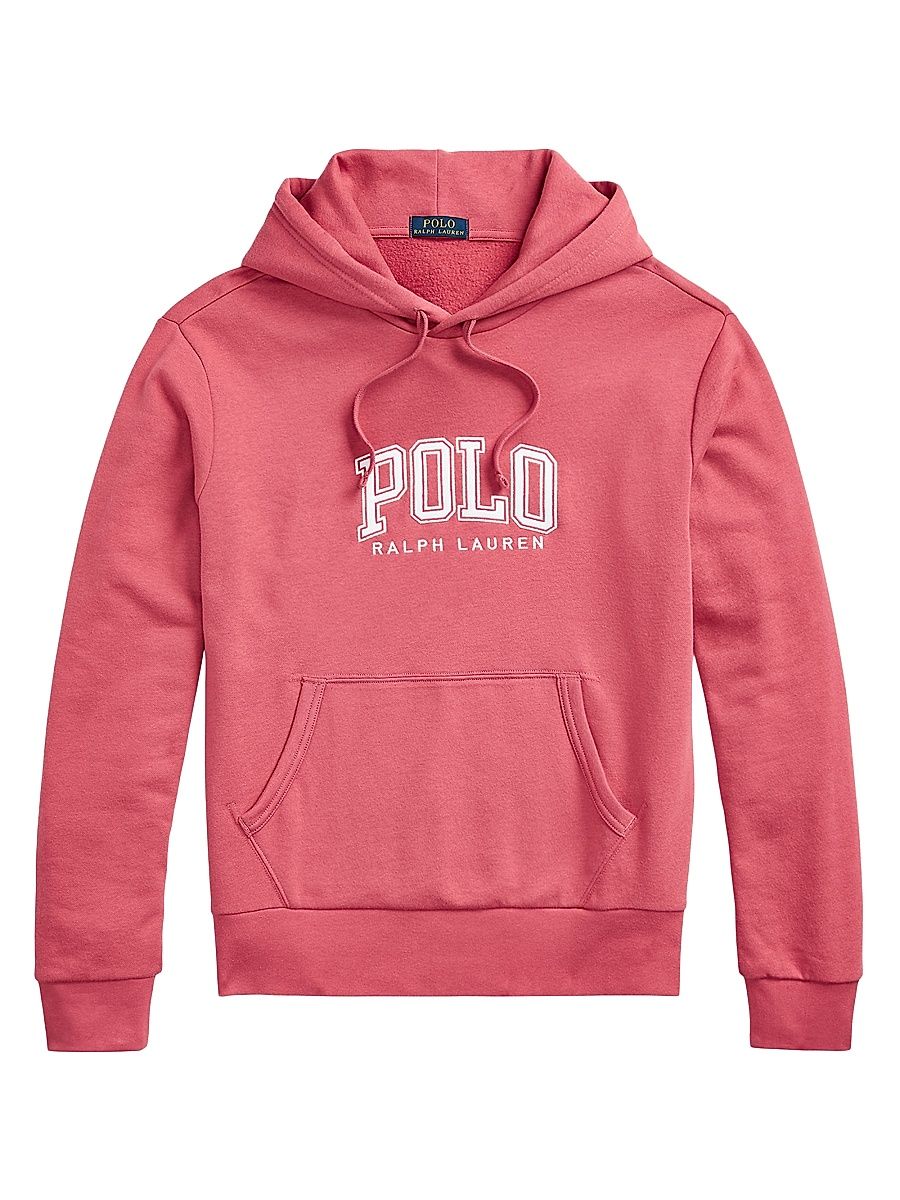 Men's Logo-Embroidered Cotton-Blend Hoodie - Nantucket Red - Size XS