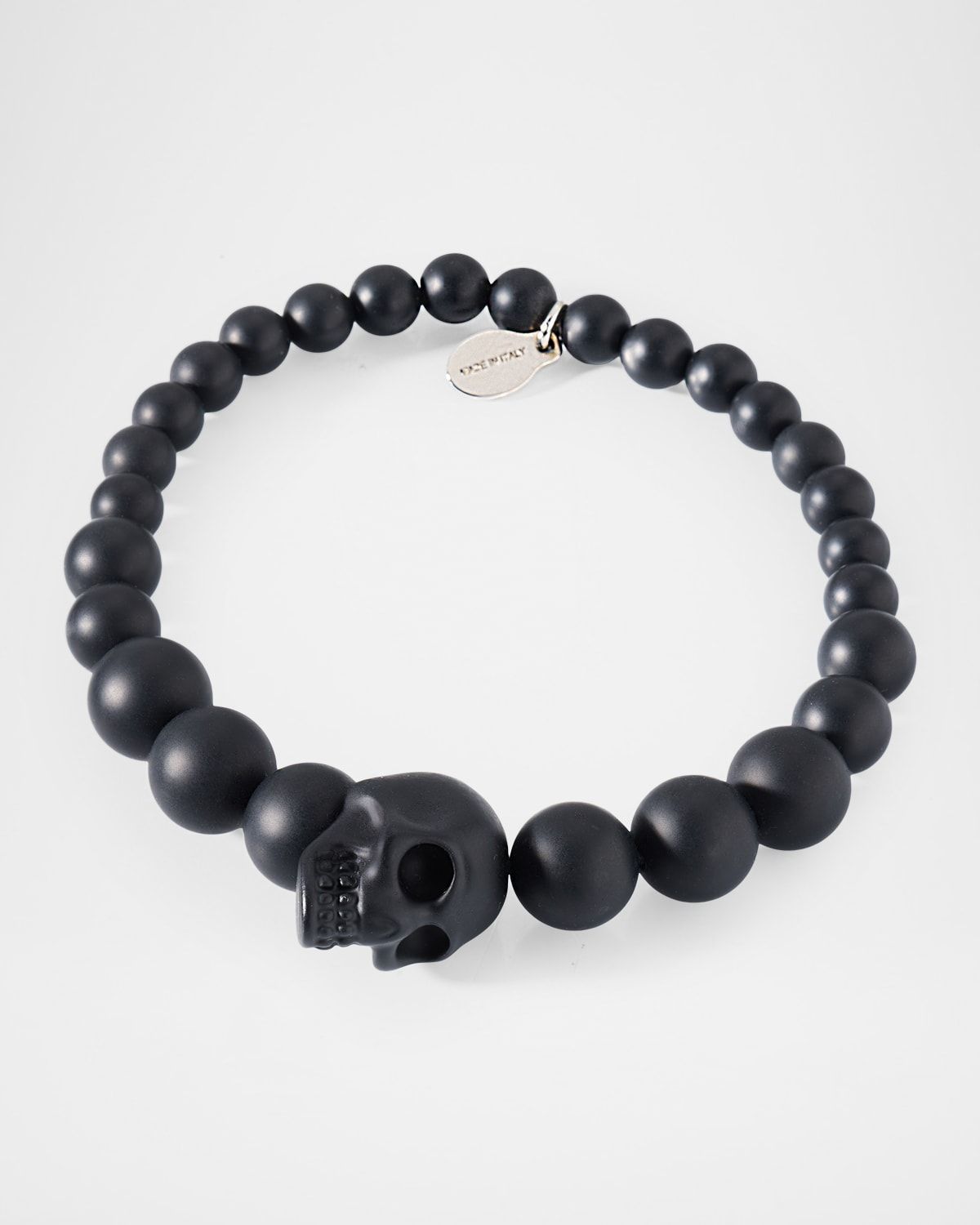 Men & apos;s Matte Skull Multi-Beaded Bracelet