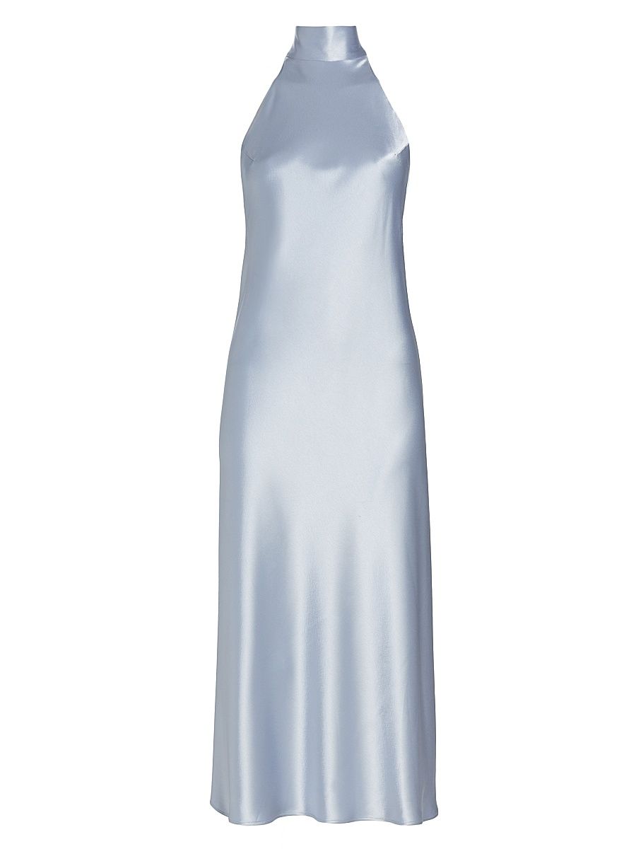 Women's Bridal Sienna Satin Midi-Dress - Ice Blue - Size 4