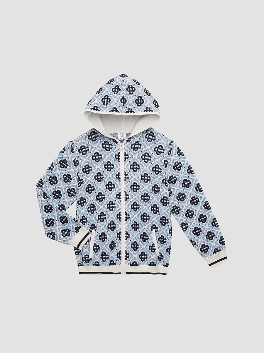 Little Boys & Boy's Monogram Jacquard Zip Hoodie - Size 3