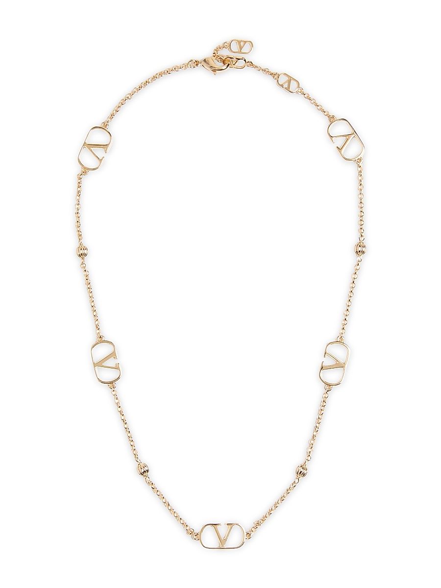 Women's Vlogo Signature Metal Necklace - Gold