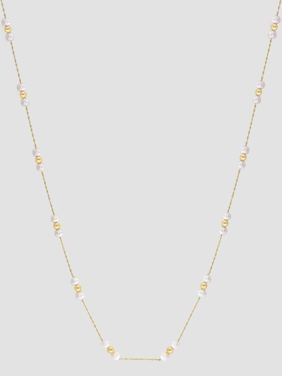 Women's 18K Yellow Gold & Freshwater Pearl Chain Necklace - Yellow Gold