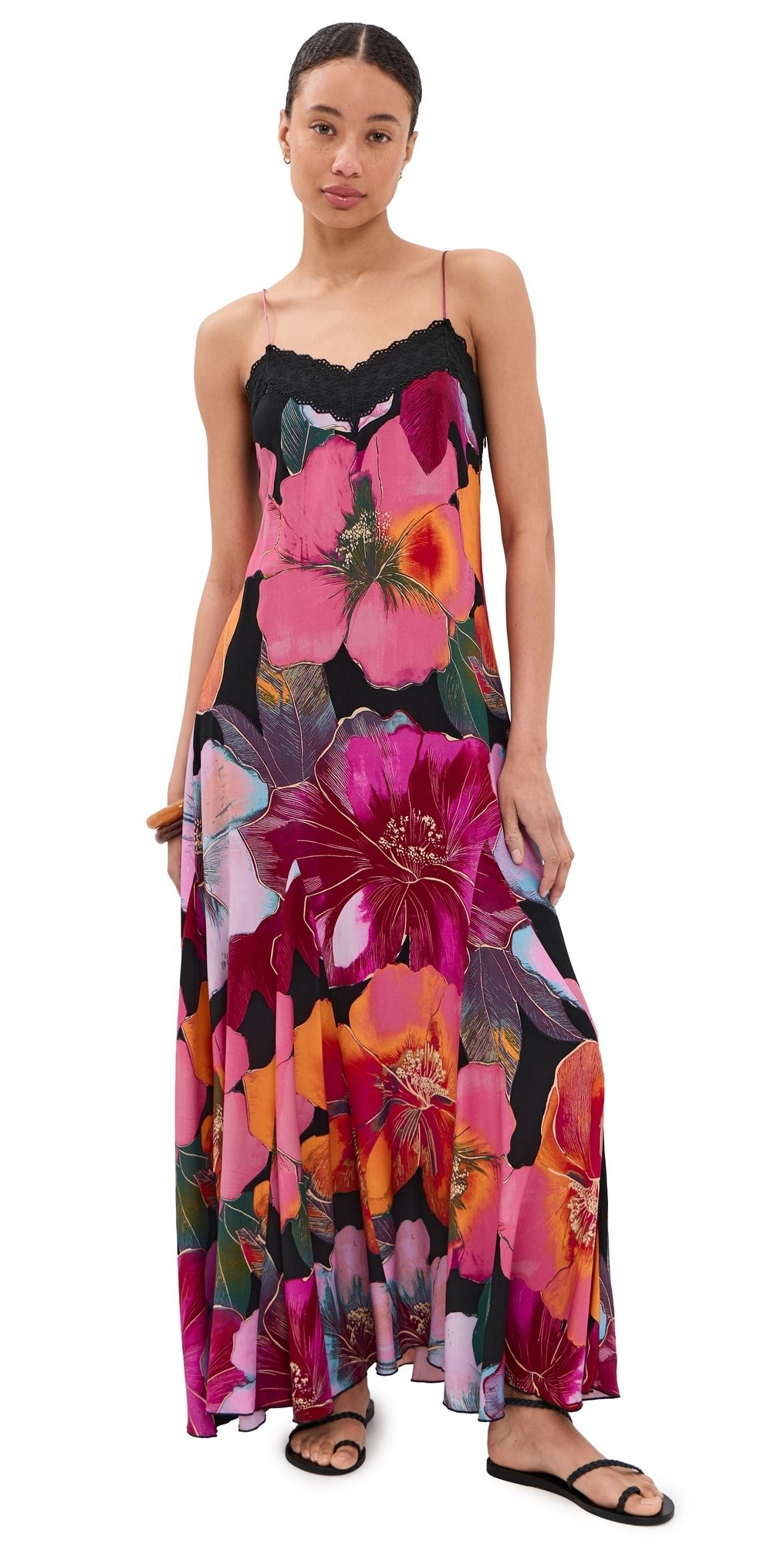 Free People Bloomspell Maxi Dress Desert Rose Combo L