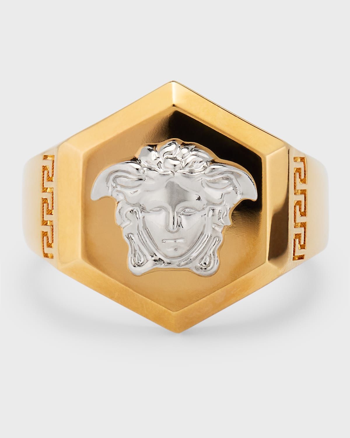 Men & apos;s Nuts and Bolts Two-Tone Medusa Ring
