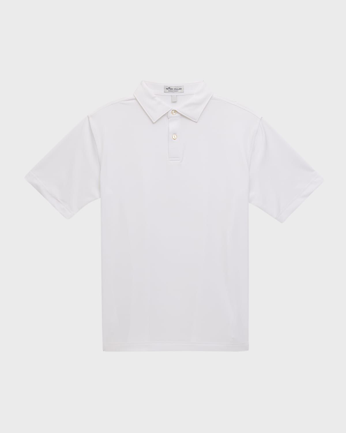 Boy & apos;s Solid Youth Performance Polo Shirt, Size XS-XL