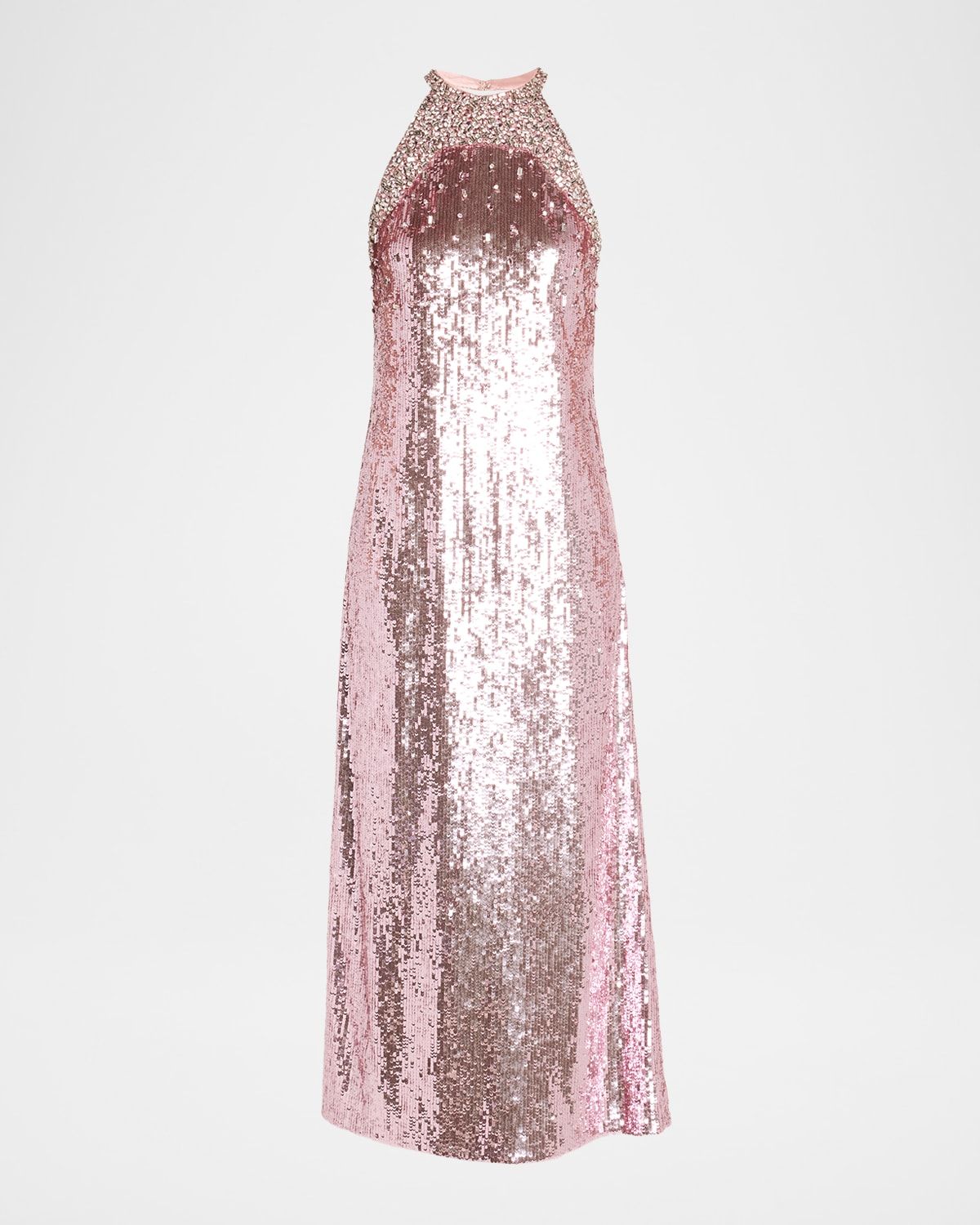 Elwood Crystal-Embellished Sequin Gown