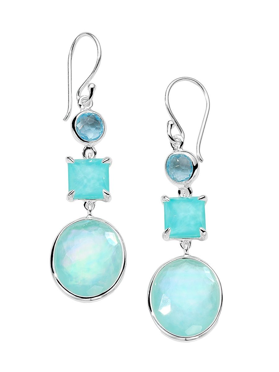 Women's Rock Candy Sterling Silver & Citrine Triple-Drop Earrings - Waterfall