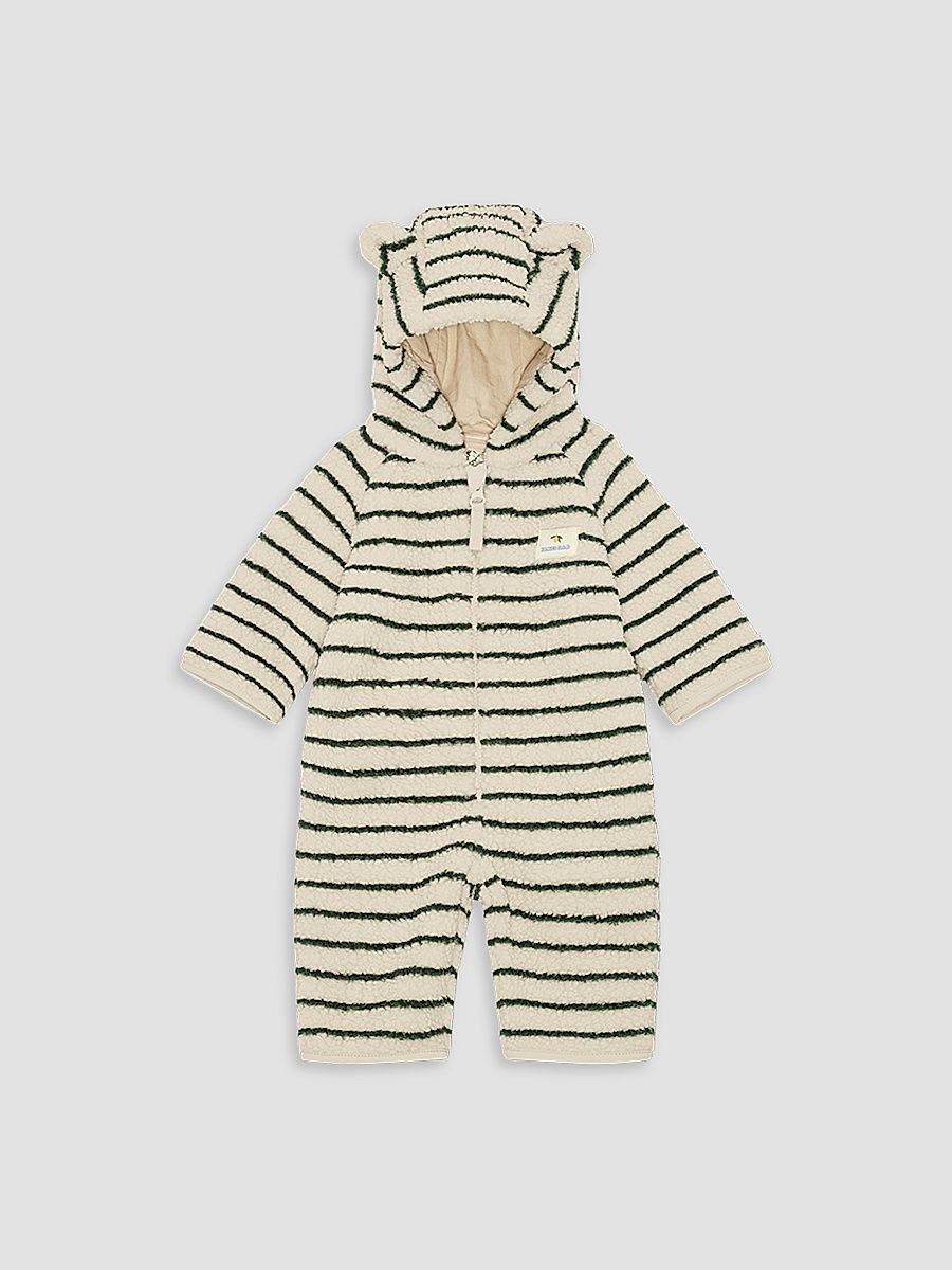 Baby Girl's Jody Striped Teddy Coverall - Erba Stripe - Size 18 Months