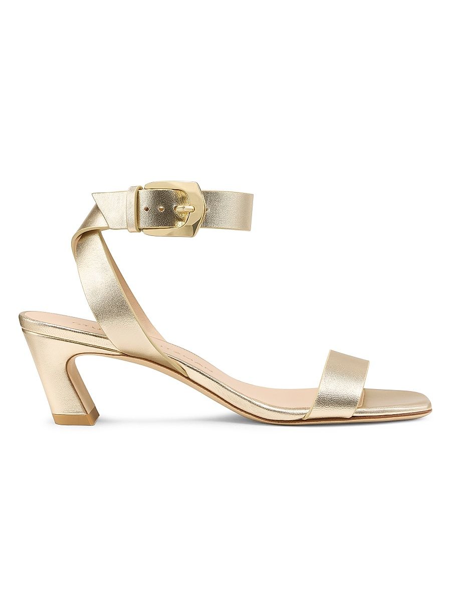 Women's Sai 50MM Leather Sandals - Light Gold - Size 8.5