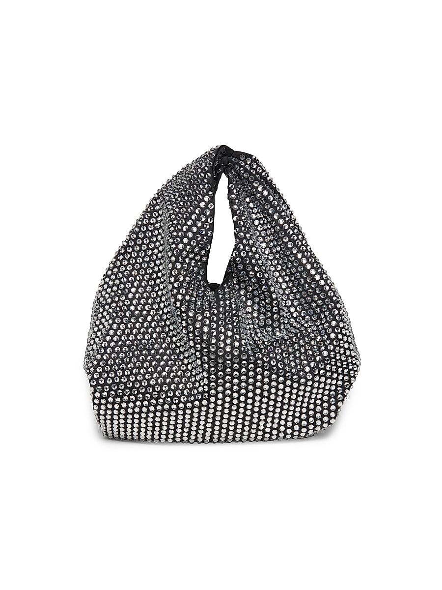 Women's Simone Crystal-Embellished Top Handle Bag - Crystal And Black