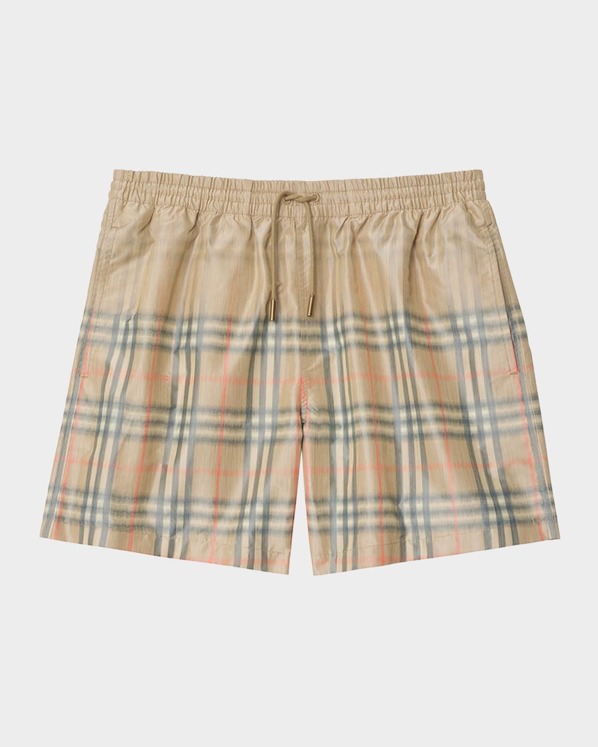 Men & apos;s Gradient Check Swim Shorts