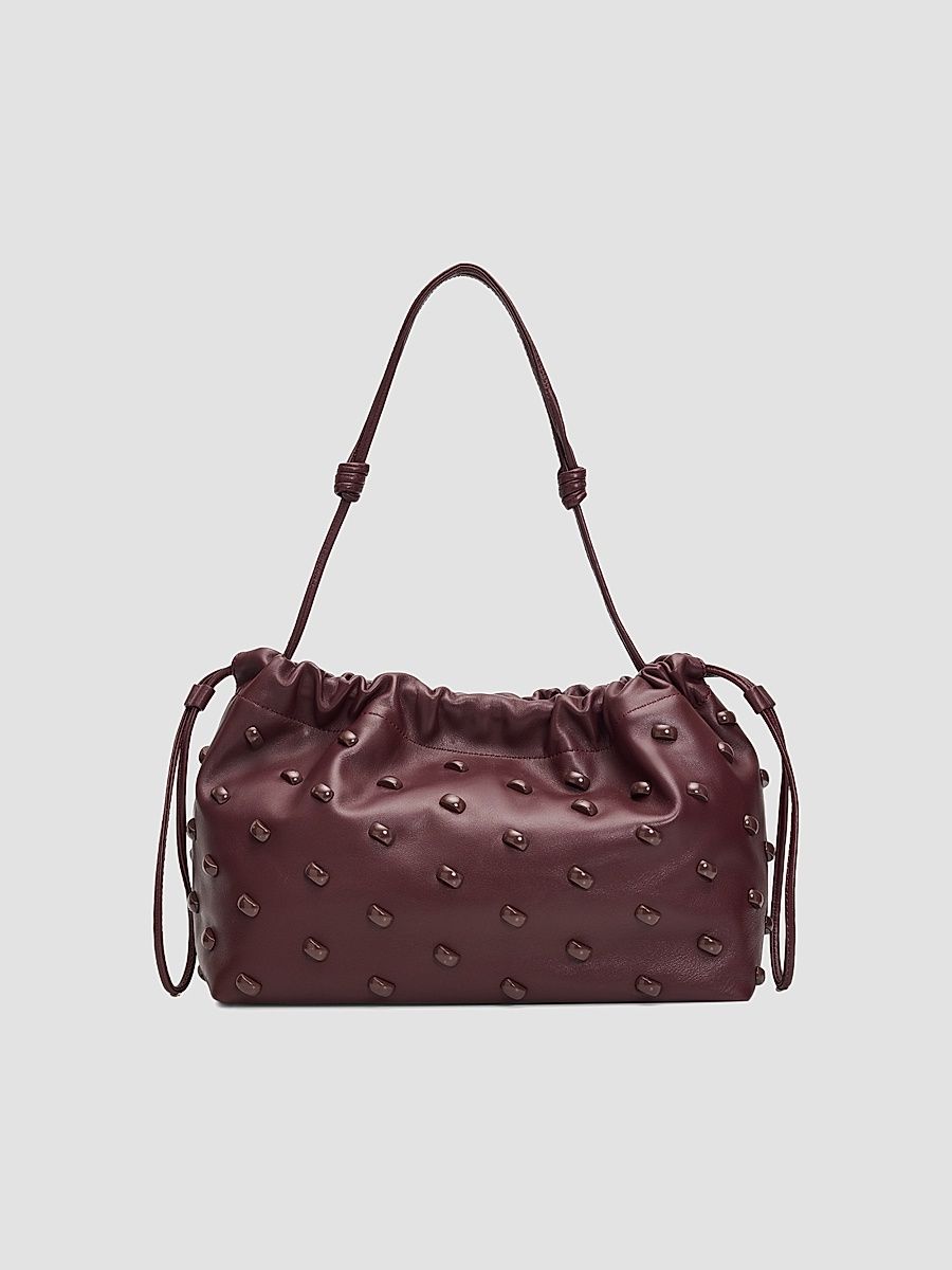 A. L.C. Women's Arlo Studded Leather Shoulder Bag - Syrah