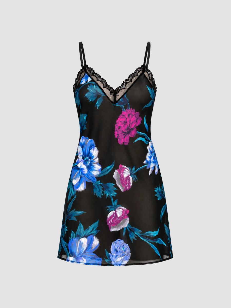 In Bloom Women's Bailee Chemise Nightgown - Black - Size XL