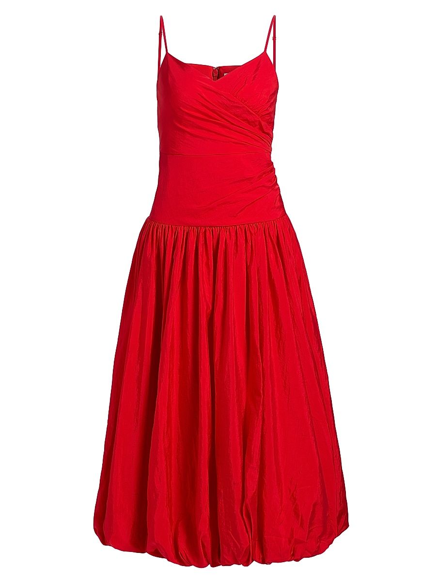 Women's Fia Bubble Hem Midi-Dress - Goji Berry - Size 14